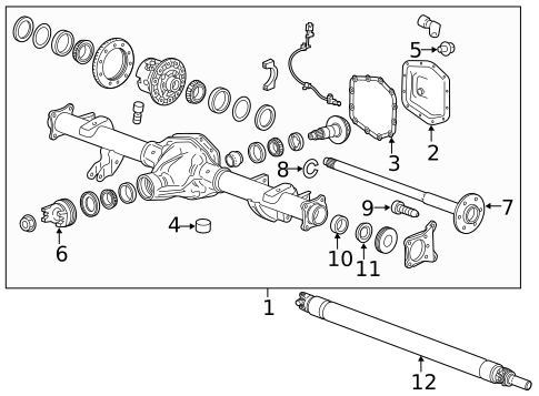 Axle Housing for 2016 Chevrolet Colorado #0