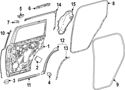 Door & Components for 2023 Lexus LX600 #0