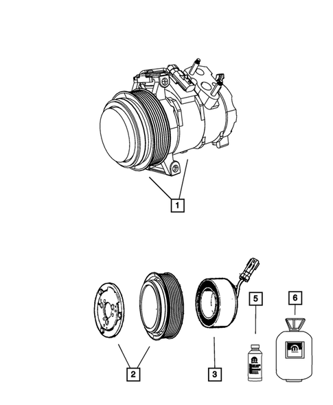 Air Conditioner Compressor and Mounting for 2009 Jeep Grand Cherokee #1