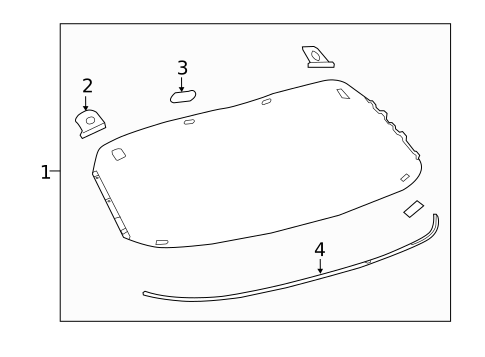 Glass - Lift Gate for 2018 Lexus RX450hL #0
