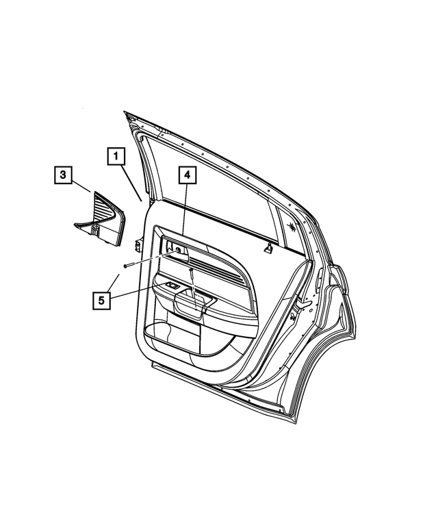 1TC371L1AE - : Rear Door Trim Panel, Left for Mopar Image