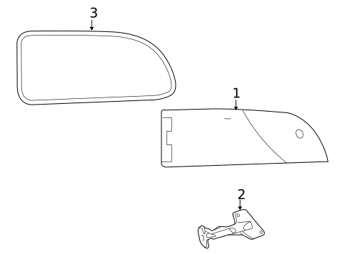 Quarter Window for 2010 Volkswagen Routan #0