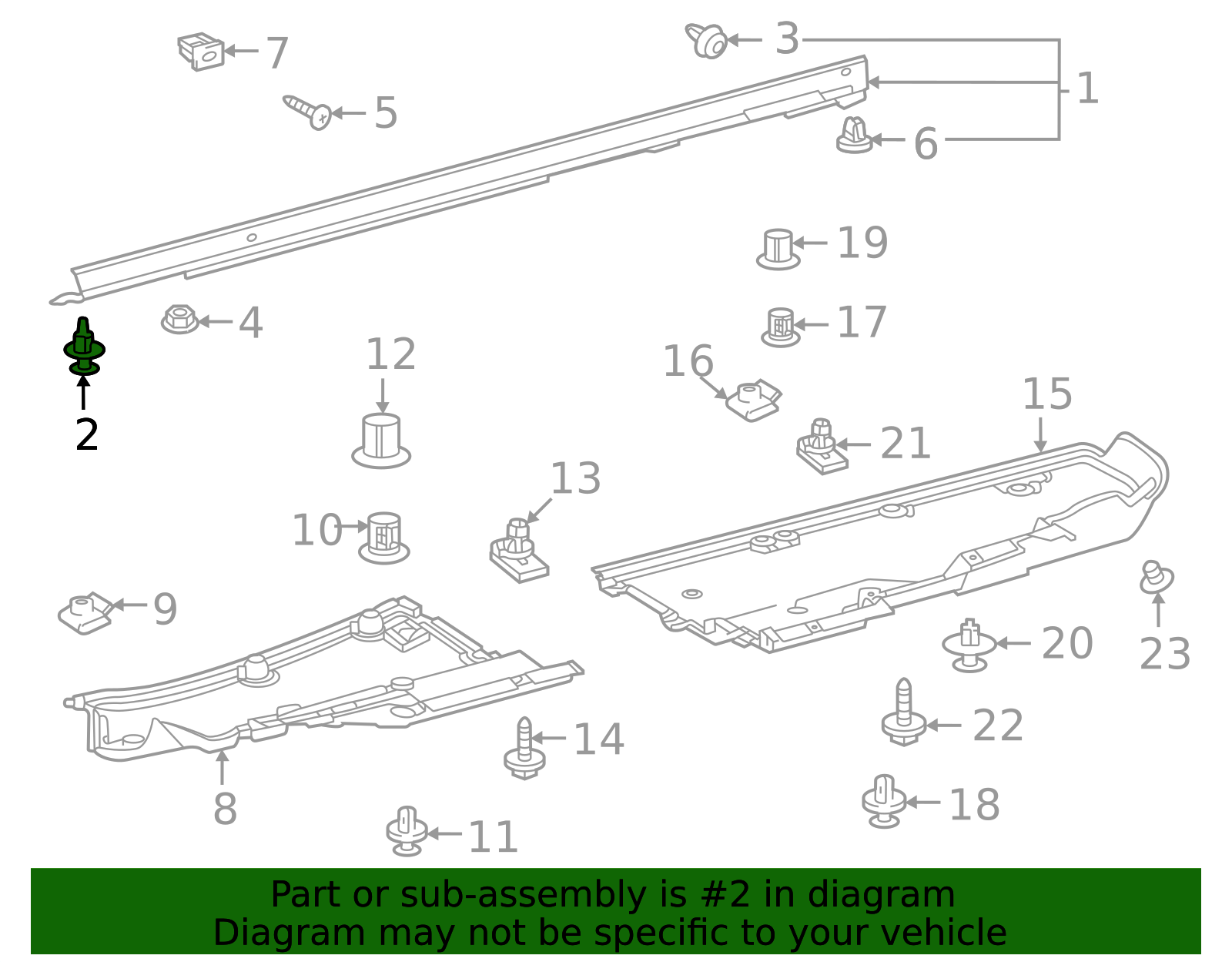 2006-2025 Toyota Rocker Panel Molding Clip 75867-30120 | Toyota Parts ...