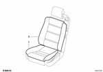 52108152563 - Seats: Seat Cover Leather for BMW: 840Ci, 840i, 850Ci Image image