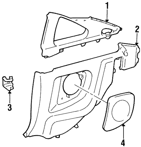 Interior Trim - Quarter Panels for 1996 Toyota Supra #0