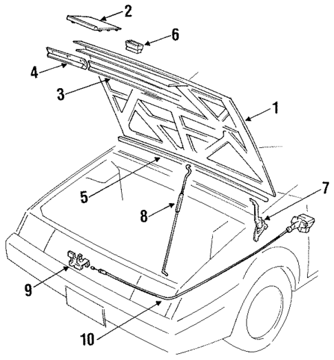 Hood & Components for 1985 Nissan Pulsar NX #0