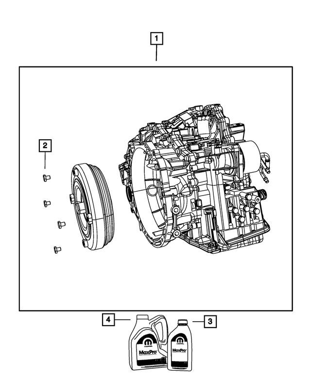 RL010997AE - CVT2; Variable Speed; Automatic Transaxle: With Torque Converter Transaxle Package for Mopar Image