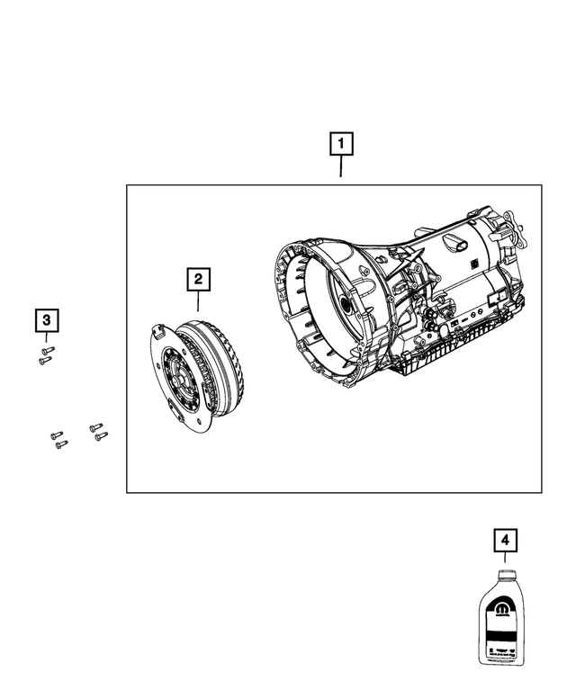 R8227291AB - 845RE; 8-Speed; Automatic Transmission: With Torque Converter Transmission, Remanufactured for Mopar Image image