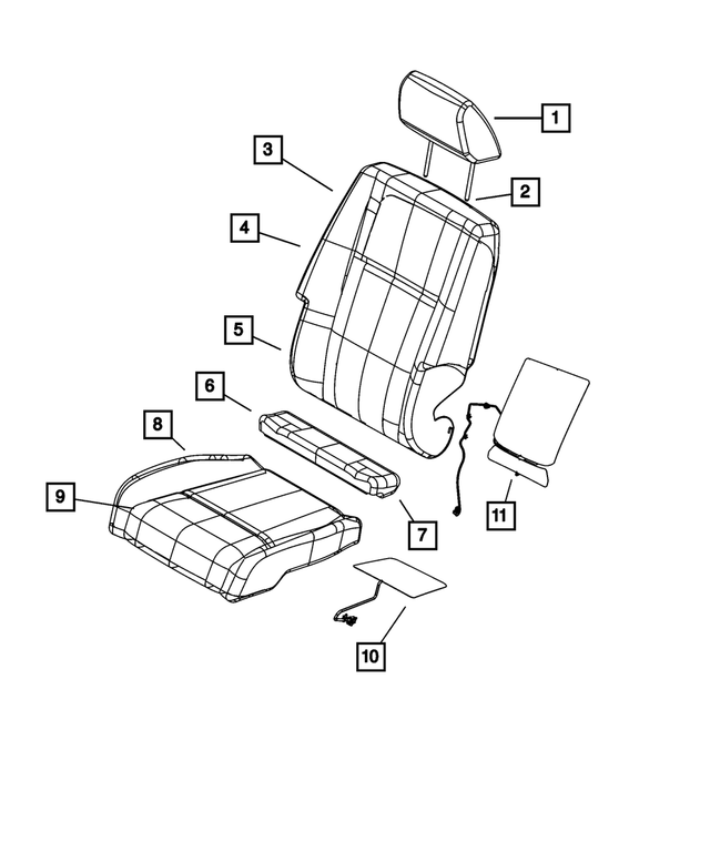 1RK98DKAAA - Interior Trim: Front Headrest for Mopar Image