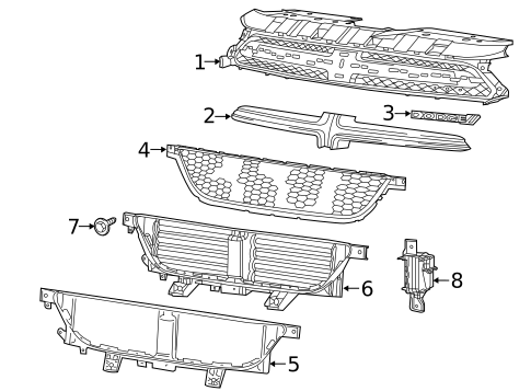 Grille & Components for 2016 Dodge Dart #0