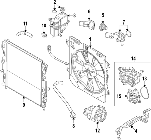 Radiator & Components for 2025 Mazda CX-90 #1