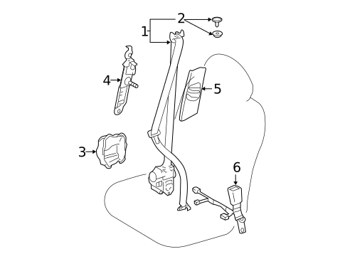 Seat Belt for 2021 Lexus RX350L #0