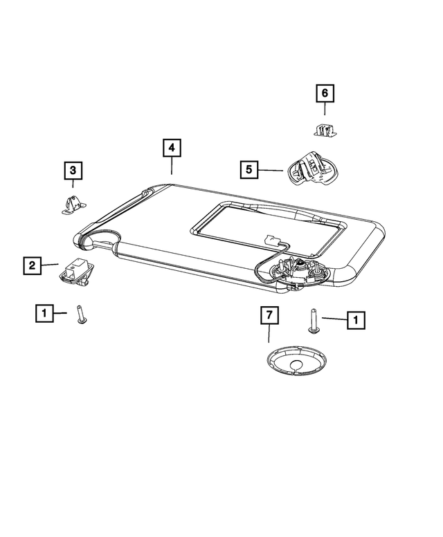 1RH99ML2AA - Interior Trim: Visor Bracket Cover, Left for Mopar Image image