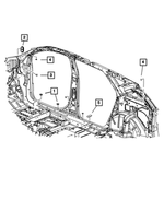 5116448AC - Body Sheet Metal Except Doors: Access Hole Plug for Mopar Image