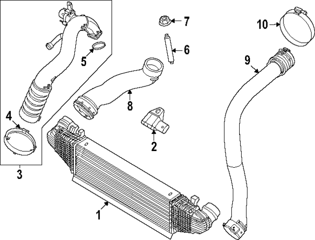 PR3Z9B624A - : Inter-Cooler Duct Seal for Ford: Mustang Image