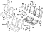 LK4Z9963805ED - Body: Cushion Cover for Ford: Transit-150, Transit-250, Transit-350, Transit-350 HD Image