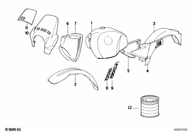 46612315657 - : Mudguard Front Low for BMW-Motorrad Image