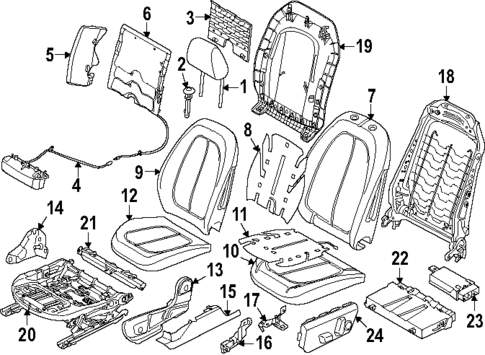 Passenger Seat Components for 2024 BMW X1 #1