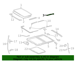 63217 2002-2006 Toyota Camry Sunroof Molding 63217-AA040 | Toyota Parts Center