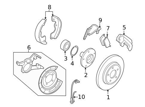 Rear Brakes for 2008 Mercury Mariner #4