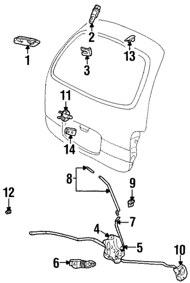 F68Z16431A38CA - : Trunk Lock Actuator Motor for Ford Image