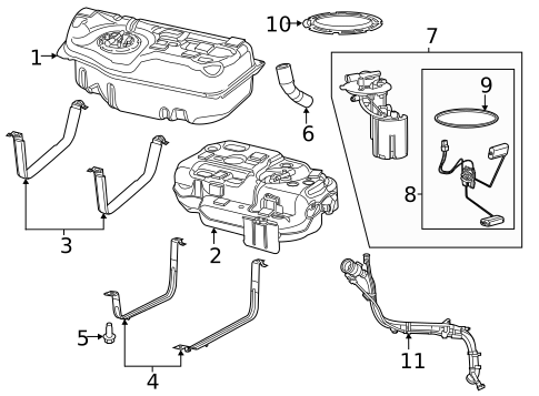 Fuel System Components for 2017 Chrysler Pacifica #0