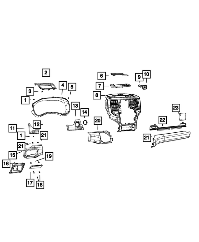 7VR65ZDMAA - : Instrument Panel Bezel for Mopar Image
