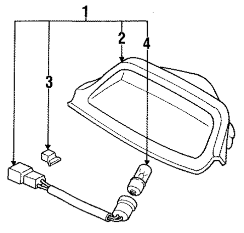 High Mounted Stop Lamp for 1994 Acura Vigor #0