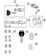 4778118 - Wiper/Lock Cylinder and Keys: Door And Deck Number 2 Tumbler for Mopar Image