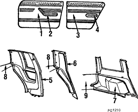 Interior Trim for 1984 Dodge Aries #0