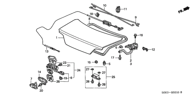 Trunk Lid for 2000 Acura TL #0