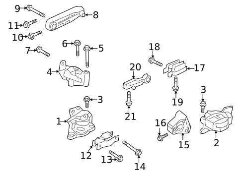 Engine & Trans Mounting for 2019 Volvo XC90 #7