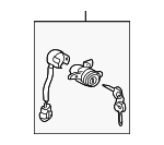812512CA00 - Body: Lock Cylinder Assembly for Hyundai: Tiburon Image