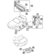 6RB18SHBAA - Exterior Ornamentation: Side Sill Molding, Right for Fiat: 124 Spider Image