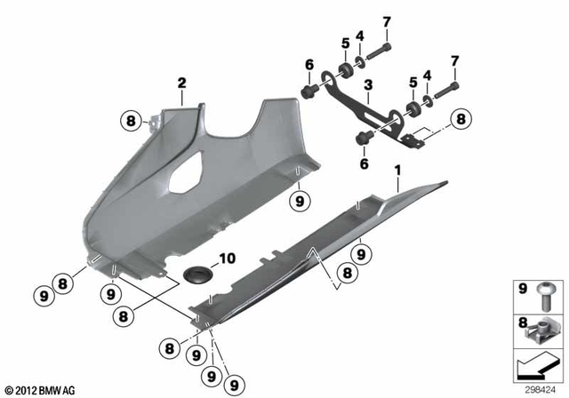 46638531285 - : Extension For Engine Spoiler, Left for BMW-Motorrad Image