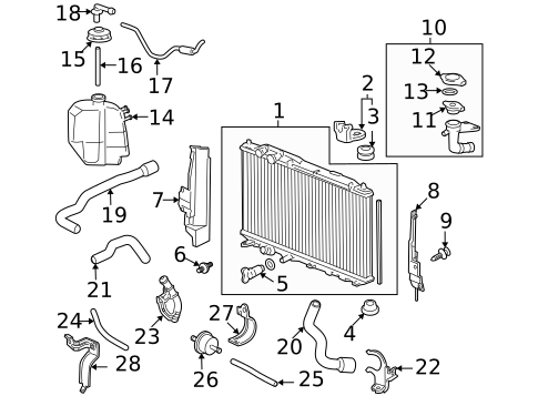 Radiator & Components for 2009 Honda Civic #0