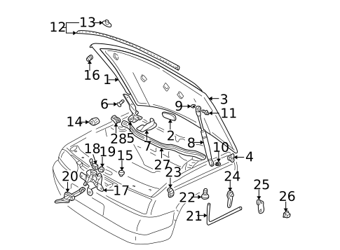 Hood & Components for 2005 Volkswagen Golf #0