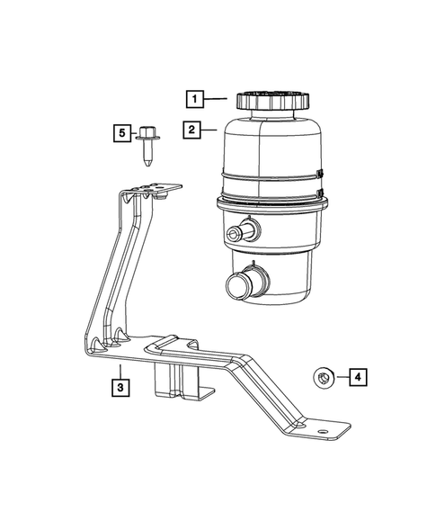 Power Steering Pump and Reservoir for 2012 Jeep Liberty #1