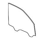 95854251108 - Body: Door Glass for Porsche: Cayenne Image