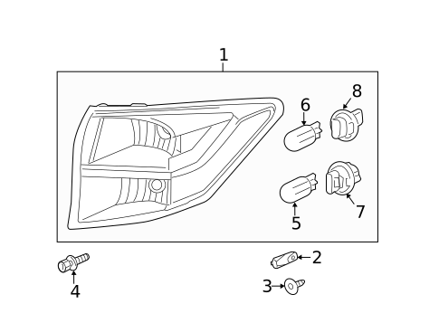 Bulbs - Chassis for 2013 Acura RDX #1