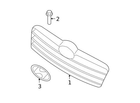 Grille & Components for 2011 Hyundai Accent #0