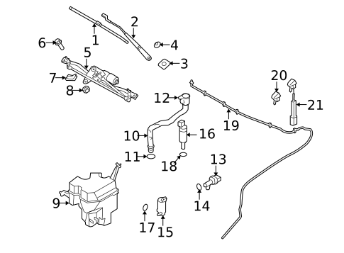 Washer Components for 2009 Volvo V70 #1