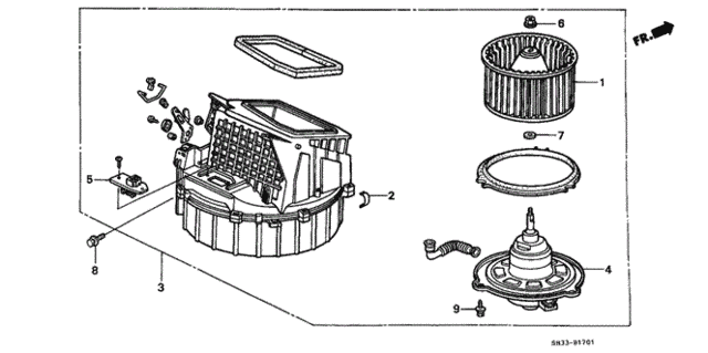 Heater Blower for 1990 Honda Civic #0