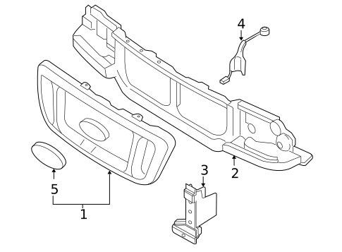 Grille & Components for 2004 Ford Ranger #0