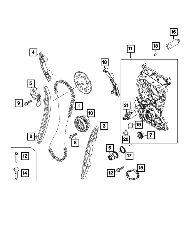 68358677AA - : Timing Chain Guide, Left for Mopar Image