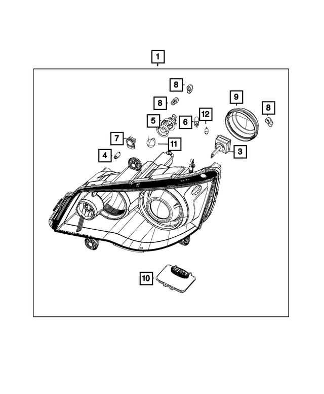 5103363AA - Electrical: Headlamp Vent for Chrysler: Pacifica, Town &amp; Country | Dodge: Grand Caravan | Ram: C/V Image
