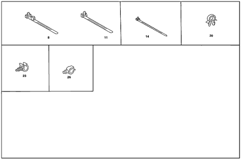 Loom Ties and Cable Mounting Parts for 1988 Mercedes-Benz 190 E #0