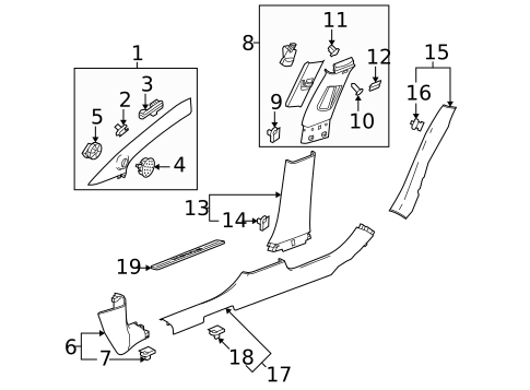 Interior Trim - Pillars for 2016 Buick LaCrosse #0