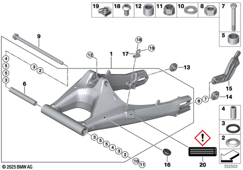 Rear Trailing Arm for 2026 BMW-Motorrad F 450 GS #0