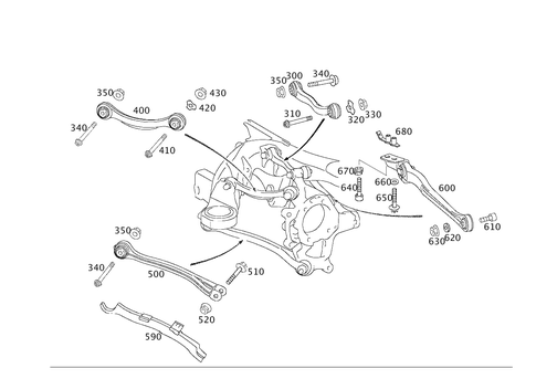 Rear Axle Mount for 2003 Mercedes-Benz E55 AMG #0